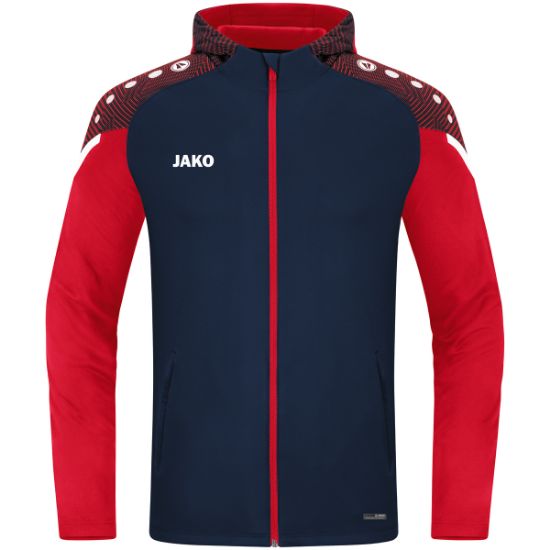 Afbeeldingen van Jas met kap Performance marine/rood