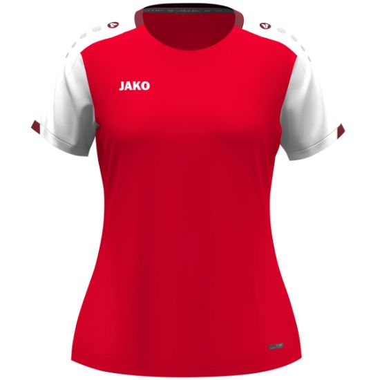 Afbeeldingen van T-Shirt Dynamic damesmaten rood/wit/donkerrood